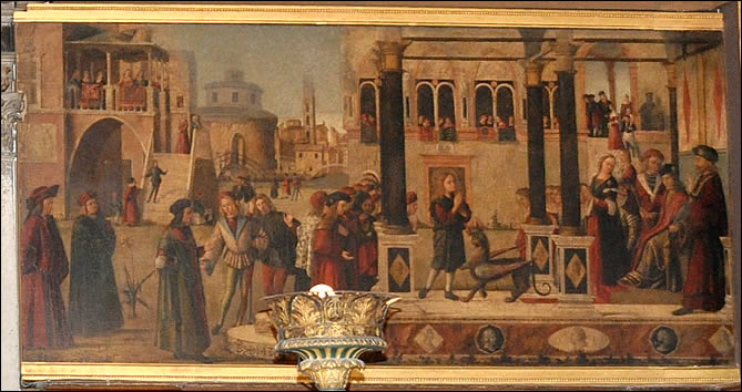 Carpaccio : Saint Tryphon exorcise la fille de l'Empereur