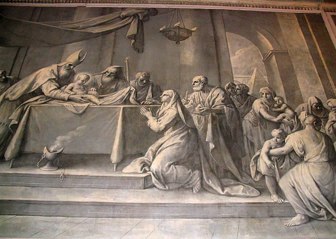 Peinture en grisaille de Nicolo Bambini